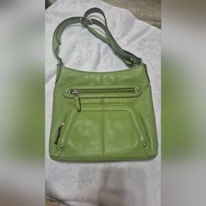 Tagnanello Green Leather Crossbody/Shoulder Bag